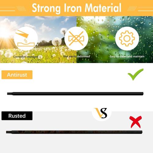 10 Pack Iron Stair Balusters, 36 Balusters for Staircase Interior, Stair Spindles Hollow Single Basket with Knuckles Double Twist 1/2 Square Metal Stair Wrought Iron Balusters, Black