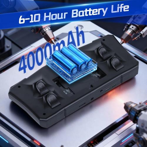 2025 Upgraded Handheld Game Console, 4.5 Inch IPS Screen, 50000 Preloaded Games, 256GB Storage, 4000mAh Battery, Portable Retro Gaming Device (Black)