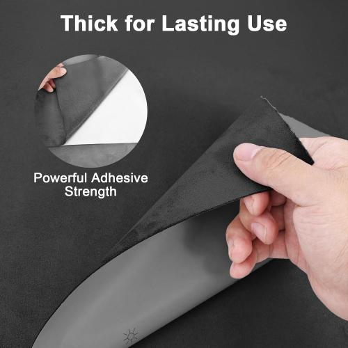 Premium Black Suede Fabric Wrap - 30x60 inch Suede Wrap for Car Interior - Self-Adhesive Microfiber and Synthetic Leather, Stretchable Interior Film for Car and Home Decor