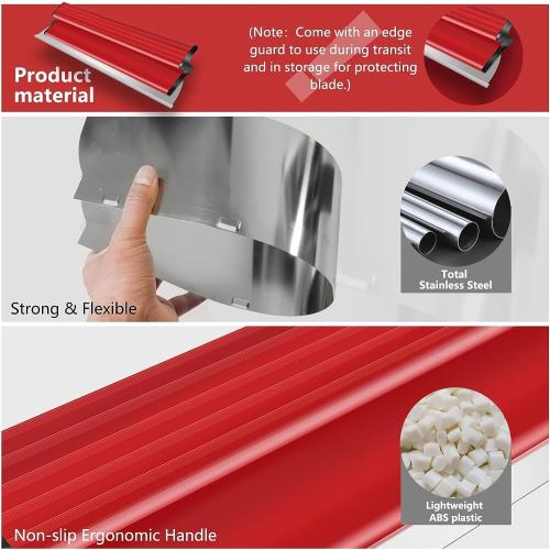 Suokoun 24 Inch Drywall Skimming Blade, 0.38mm Stainless Steel Blade, Drywall Knife