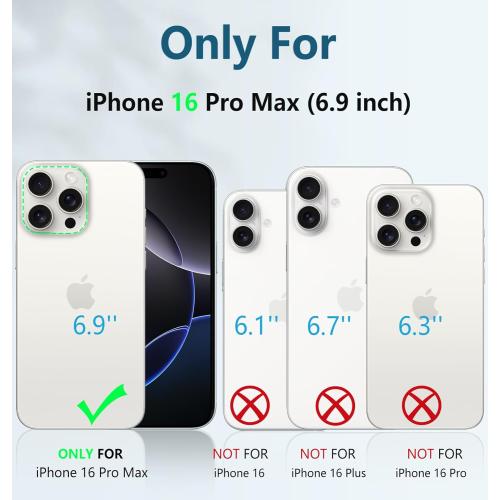 FNTCASE for iPhone 16 Pro-Max Case: Military Grade Drop Proof Protection Mobile Cover with Kickstand | Matte Textured Rugged Shockproof TPU | Protective Sturdy Phone Case - 6.9 inch Orange