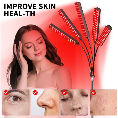 Red Light Therapy for Face Body, 5 Heads Red Infrared Light Therapy Device, 7Colors Full Body Red Light Therapy Devices, 660nm and 850nm Near Infrared for Face,Muscle,Body,Skin