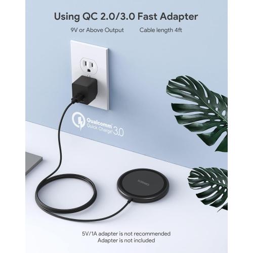 Wireless Charger, 15W Max Fast Wireless Charging Pad 2-Pack Compatible with iPhone 17/17 Air/17 Pro/17 Pro Max/16/15/14/13/12/Samsung S24/S24Ultra/S23Ultra/S22/S21,AirPods Pro2