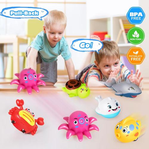 12 Pcs Pull Back Cars for Toddlers 1-3, Animal Pull Back Racing Cars, Bulk Mini Car Toys fors Boys Girls , Party Favors Treasure Box Toys Small Cars Bulk Prizes Easter Basket Stuffers Gift for Kids
