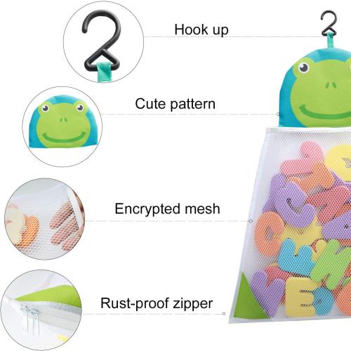 Bath Toys Organizer   36 Soft Foam ABC 123 Letters & Numbers Bathroom Alphabet Baby Toys for Early Learning Foam Letters and Quick Dry Storage Net Bag