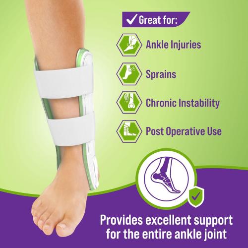MARS WELLNESS Premium Air Gel Ankle Stirrup Brace - Ankle Brace Stabilizer With Air & Gel Cold Therapy - One Size Fits All