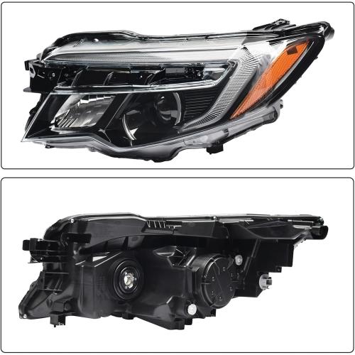 LED Headlight Assembly w/DRL For 2016-2021 Honda Pilot 2017-2021 Ridgeline LED Low Beam & Halogen High Beam (Driver Left Side)