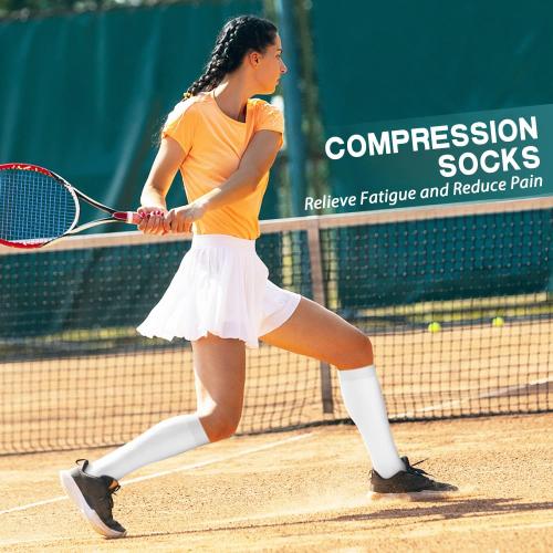 SunFeeling Compression Socks for Women & Men Circulation (3 Pairs) - Best Support for Athletic Running Nurses Recovery Travel