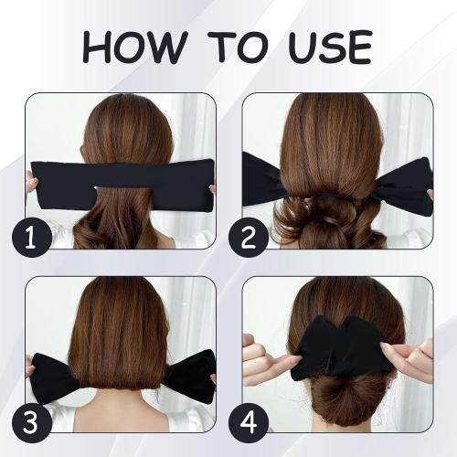 5 Pieces Hair Bun Maker,Bun Makers for Women's Hair Twist Hair Clips Lazy Hair Curler Bun Maker,Messy Bun Maker for Women's Long Thick or Thin Hair (Ginger Yellow,Black,Beige,Pink,Navy Blue)