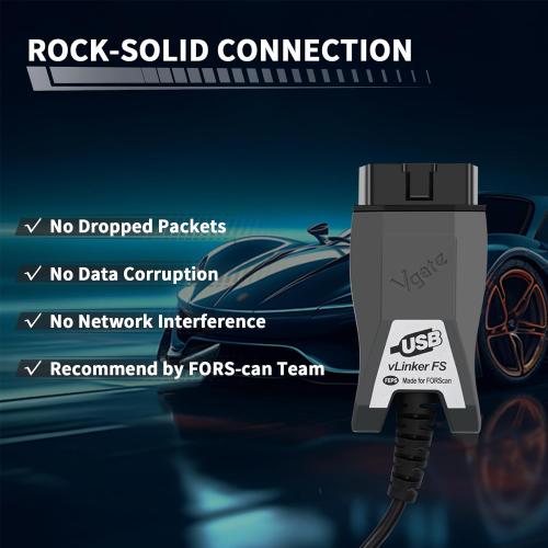 VGATE vLinker FS USB FORScan OBD2 Adapter for HS/MS-CAN Auto Switch, Wire OBD2 USB FORScan Adapter Code Readers & Scanner Diagnostic Tools