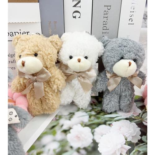 12 pcs Mini Stuffed Teddy Bears 4.7 Inch Small Plush Teddy Bears Bulk for DIY Keychain Birthday Christmas Party Favor (White   Brown   Grey)