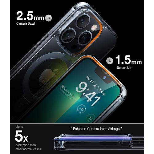 TORRAS Magnetic for iPhone 13 Pro Max Case 6.7 inch with Stand, Clear