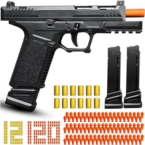 Automatic Shell Ejecting Toy Gun Pistol, Soft Bullet Toy Gun for Boys, Education Model Realistic Toy Pistol Shooting Game Toys Gifts Christmas Birthday for Kids 8