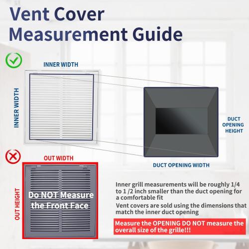 18W x 18H [Duct Opening Size] Steel Return Air Filter Grille - Removable Face/Door for 1 inch Filters -HVAC Vent Cover Grill - White [Outer Dimensions: 20 5/8W X 20 5/8H]