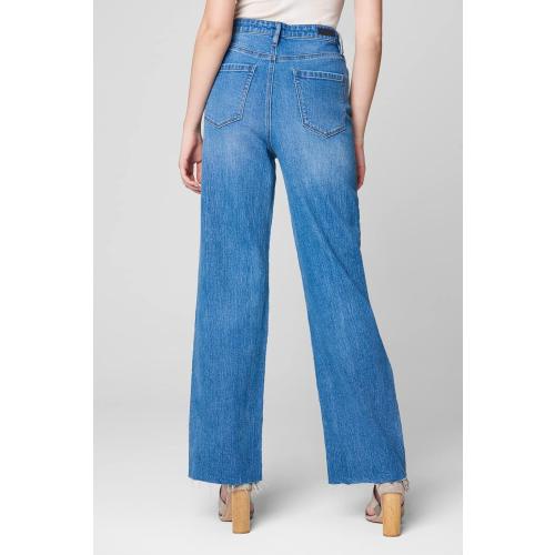Mother Superior Size 29  Womens Five Pocket Wide Leg Jean with ps at Knee, Fashionable & Stylish Pants