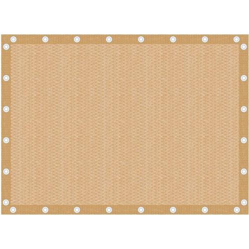 Shade Fabric Sun Shade Cloth with Grommets for Patio Garden Pergola Cover Canopy 10x20 FT, Wheat