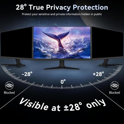 [2-Pack] 22 Inch Computer Privacy Screen Filter for 16:10 Widescreen Monitor, Removable Eye Protection Anti Glare Blue Light Filter Privacy Shield, Anti Scratch Anti Spy Screen Protector Film 22 In