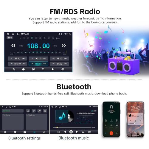 2 32G Android Car Stereo for Hyundai Elantra 2014 2015 2016 with Carplay Android Auto Mirror Link Change Wallpaper Theme 9 inch Touchscreen Radio FM RDS HiFi Bluetooth WiFi GPS  AHD Camera & MIC