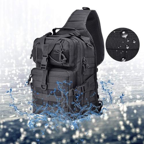 hopopower Tactical Sling Bag Pack Military Rover Shoulder Backpack EDC Assault Range Bag, Water-Resistant