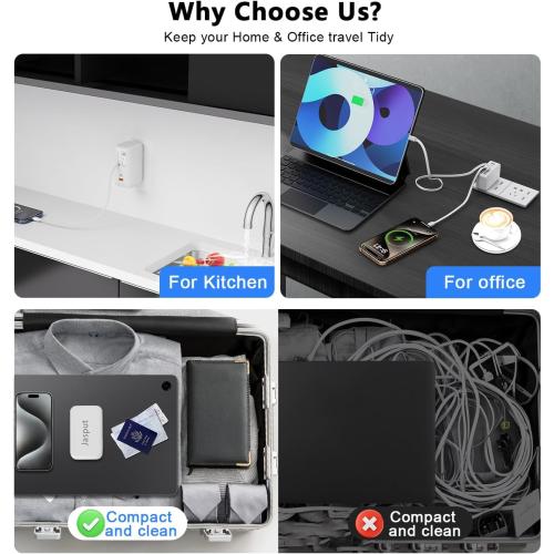 4 in 1 Retractable Wall Charger with Dual Cables,40W Retractable Phone Charger Wall Plug with Dual USB Ports,20W USB C Chargers Block Fast Charging for iPhone 17 16 15 14 13,LG, Galaxy S24 23,Pixel