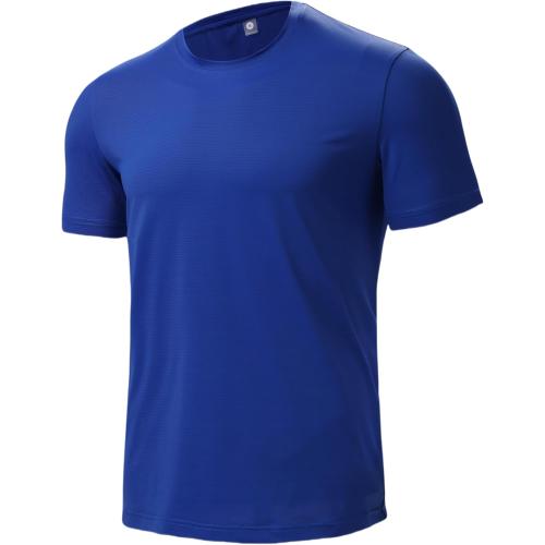 Size L Men’s Short Sleeve Quick Dry Moisture Wicking Active Crew Neck T Shirt - Athletic Running Gym Workout Tee Tops