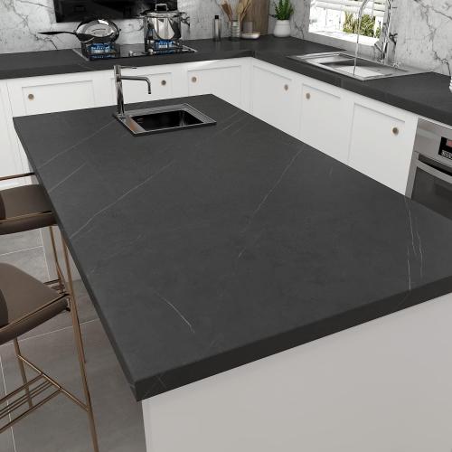 Size  35x120 Black Marble Contact Paper Peel and Stick Countertop Contact Paper Waterproof Marble Contact Paper Black Large Contact Paper for Countertops Renter Friendly Wallpaper, Easy to Use