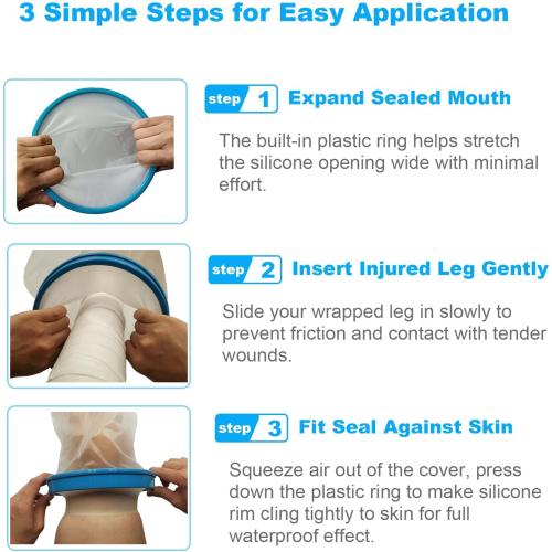 Waterproof Cast Covers for Shower Leg Adult, Cast Protector Bag Sleeve
