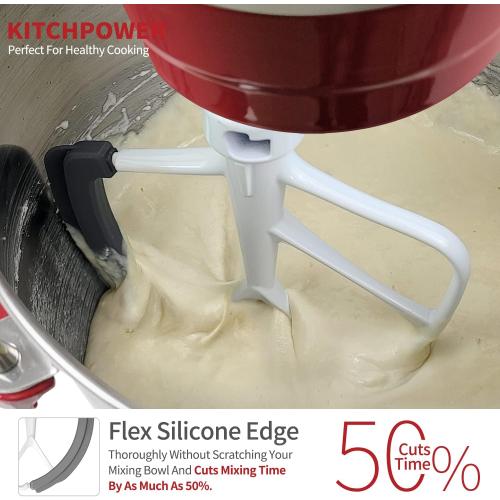 6 Quart Flex Edge Beater for Bowl-Lift Stand Mixers, Paddle Attachment Mixer Accessory