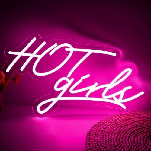 Size 16.1x 9.4 Color Pink You Glow Girl Neon Sign for Wall Decor, Hot Girls LED Light, 16.1 * 9.4 Inch (D069)