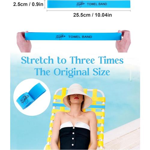 5 Packs Towel Bands Essential Summer Accessories Non-Slip Rubber Band for Towels Pool Chairs Loungers Patio Furniture Cruises and Outdoor Use Durable Silicone Design with Multiple Color Five