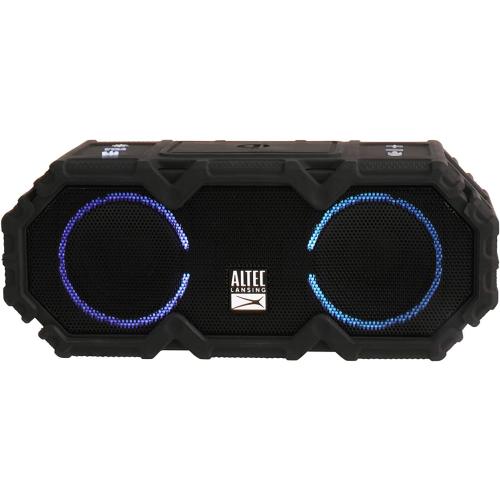 Altec Lansing LifeJacket Jolt - Waterproof Bluetooth Speaker, Durable & Portable Speaker with Qi Wireless Charging and Voice Assistant, Black w/Lights