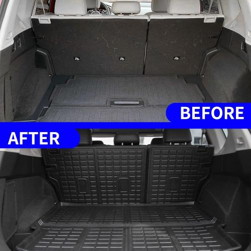 Rongtaod Cargo Mat Compatible with 2021-2025 2026 Nissan Rogue Rear Trunk Mat Cargo Liner Back Seat Cover Protector All Weather 2024 Rogue Accessories (Trunk Mat   Backrest Mats) ‼️has stains and mild scratches ‼️