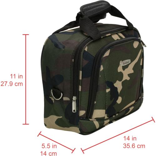 Rockland Fashion Softside Upright Luggage Set,Expandable, Wheel, Telescopic Handle, Camouflage, 2-Piece (14/19)