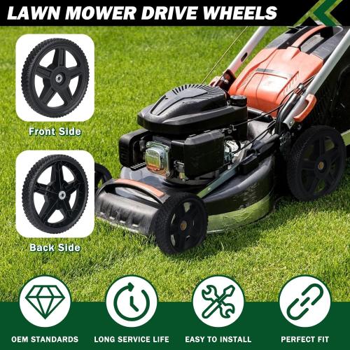 CheeMuii 8 Inch Lawn Mower Wheels 2 Pack 8 Push Lawn Mower Wheels with Bolts and Lock Nuts Kit Fit for Most Standard push Lawn Mowers/Generator/Garden Tiller/Handtruck