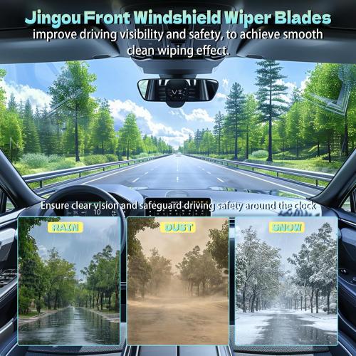 24'' 18'' Front Windshield Wiper Blades Compatible with 2002,2004-2008 Toyota Corolla 2000-2003 Toyota Sienna OEM QUALITY Premium All-Season Automotive Replacement Wipers (Pack of 2)
