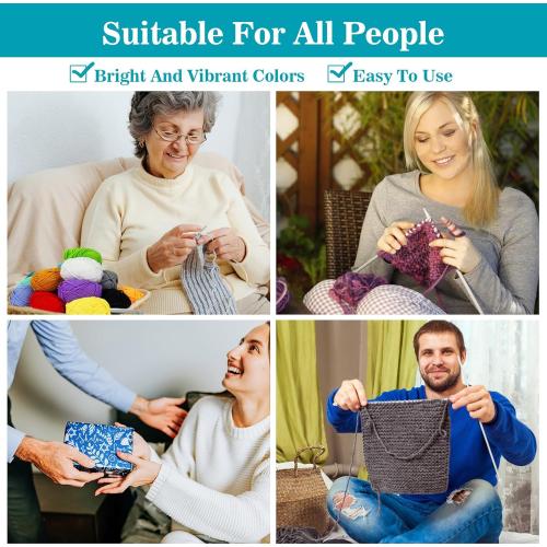 MAQIHAN 15x20g Acrylic Yarn for Crocheting - Soft Knitting Yarn for Crafts Multicolor Skeins for Crocheting DIY Bulk for Handicraft Knitting Scarves Ideal Gift for Beginners Adults