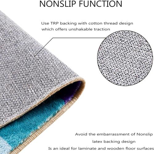 Size 8x10 Color Multicolored Checkerboard Washable Rug 8x10 Ultra Thin Retro Aesthetic Funky Area Rugs Carpet for Living Dining Room Bedroom Kitchen Office Dorm, Colorful Checkered Modern Geometric Carpet