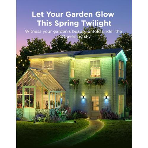 Govee Outdoor LED Strip Lights RGBIC with Warm and Cold White, 32.8ft 2.4G WiFi Smart Outdoor Lights, IP65 Waterproof, Work with Alexa and Google Assistant, App Control, for Porch, Patio, Eave, Party