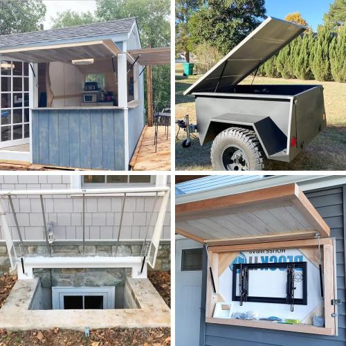 20 inch 100 lbs Gas Struts for Heavy lid RV Bed Lift Kit, 20'' 445N Gas Prop Spring Shocks with Mounting Brackets for DIY Window Cabinet Door Tool Box, 2 Pack (fit 80-110 lbs)