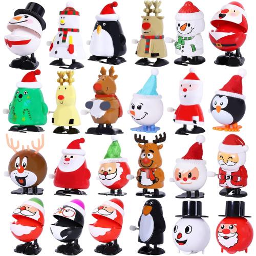 Max Fun 24 Pack Christmas Wind Up Toys Stocking Stuffers for Christmas Party Favors Goody Bag Filler (Christmas)