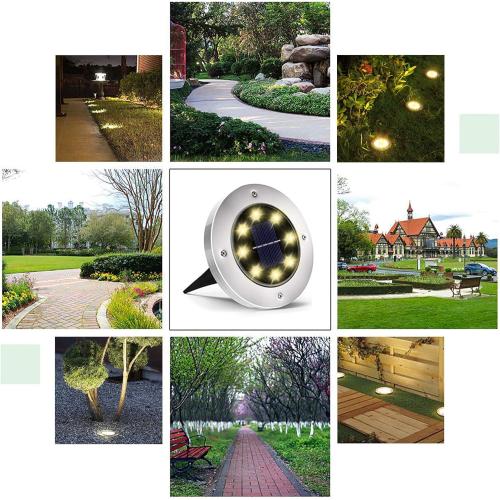 INCX Solar Lights Outdoor Waterproof,12 Pack Solar Lights for Outside, Solar Garden Lights Landscape Lighting for Patio Pathway Lawn Yard Deck Driveway Walkway, Warm White