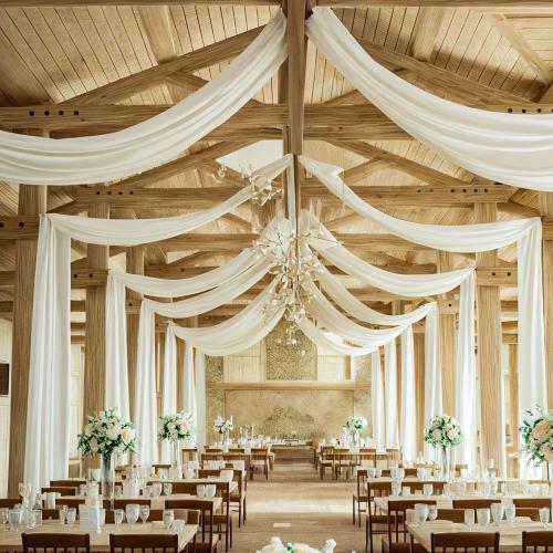 20ft×40ft Ivory Ceiling Drapes for Weddings Parties, 20×40  Long Ceiling Curtain for Tent Canopy,Wrinkle Free Silk Easy to Draping&Hang Ivory Drapes for Event Church Stage Photo Bedroom