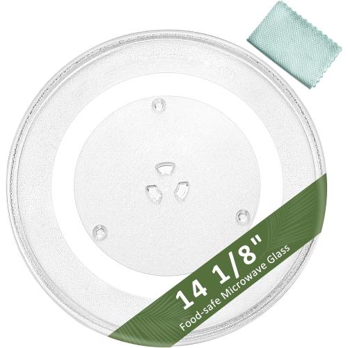 DE74-20002B WB49X10063 14 1/8 Inch Microwave Glass Plate Replacement Compatible with G.E Sam.sung Microwave Replace DE74-20002A DE74-20002D WB49X10096 WB39X10038 by Fetechmate - 1 YEAR