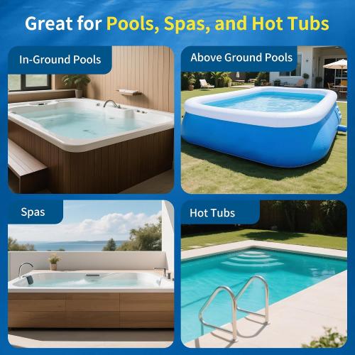 Handheld Pool Vacuum for Above Ground Pools,Cordless Pool Vacuum with Powerful Suction up to 18GPM, Ideal for Leaves and Debris,Pool Vacuum for Hot Tubs and Inground Pools