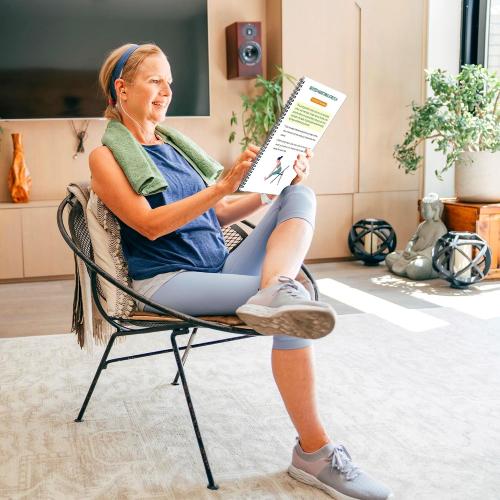 Chair Yoga for Seniors Over 60 Book & Chart – 30-Day Challenge, Gentle Seated Yoga Guide, Chair Yoga for Weight Loss & Flexibility, Senior Chair Exercises for Women & Men, 8.5x11 Book on Chair Yoga