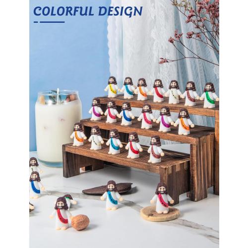 Little Jesus Figures, 100pcs Mini Jesus Figurines in Bulk, 10colors Baby Jesus Figure Mini for Hide and Seek Religiou Party Favors Sunday School Baptism Gifts Christmas Stocking Stuffers