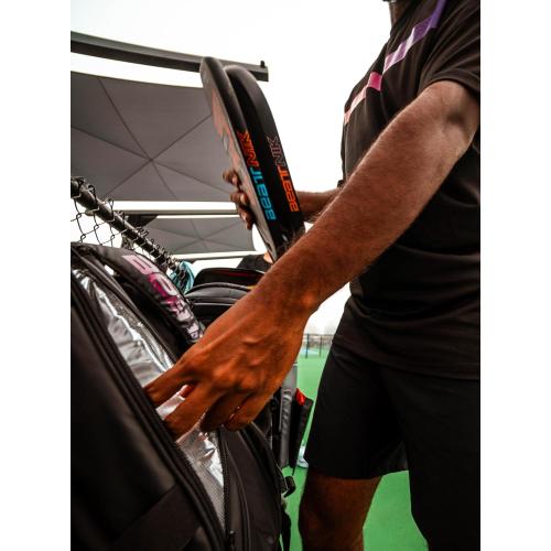 Color Black and Purple BEATNIK Pickleball Bag Pro Tour – Premium Pickleball Duffel Bag with Large Capacity, Ventilated Shoe Compartment, Durable & Water-Resistant for Travel and Tournaments