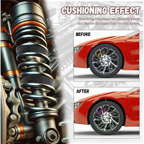 2PCS Coil Spring Spacers for Cars,Vibration Damping Rubber Coil Spring Insulator Suitable for 5-5.5OD Springs,Universal Coilovers Suspension Kit for Heavy Duty Sprung Support