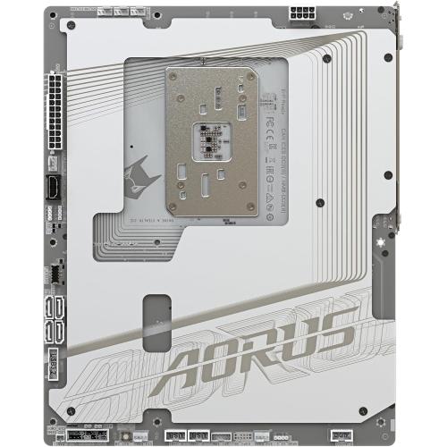 White GIGABYTE B650E AORUS Stealth ICE Motherboard - Supports AMD Ryzen 9000 CPUs- 12 2 2 Phases VRM- up to 8000MHz DDR5 (OC)- 1xPCIe 5.0 M2   3xPCIe 4.0 M.2- Wi-Fi 7-2.5GbE LAN- USB 3.2 Gen 2x2