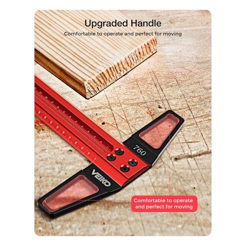 Alloy Scriber Precision Woodworking Tool T-Type Square Line Ruler Scribe (500 MM)